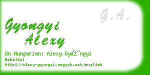 gyongyi alexy business card